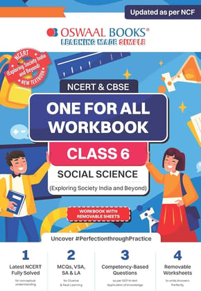 OSWAAL NCERT AND CBSE ONE FOR ALL WORKBOOK SOCIAL SCIENCE (EXPLORING SOCIETY INDIA AND BEYOND) CLASS 6 2025 SYLLABUS NEW UPDATED CONCEPTS [Paperback] oswaal