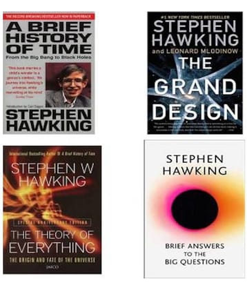 (Combo of 4 Books ) The Theory Of Everything & BRIEF ANSWERS TO THE BIG QUESTIONS & A Brief History Of Time & The Grand Design (Paperback)