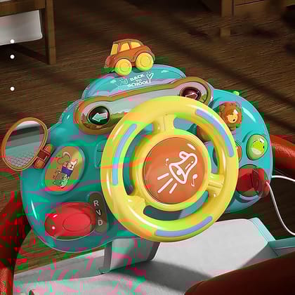 Realistic Musical Steering Wheel Toy for Kids