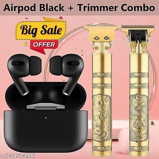 True Wireless Bluetooth Earbuds with Hair Trimmer Combo