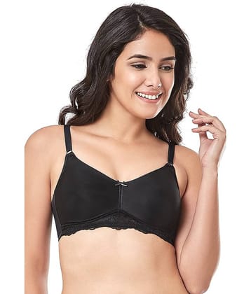 Everyde by Amante Polyamide Non Padded Women's Seamless Bra ( Black )