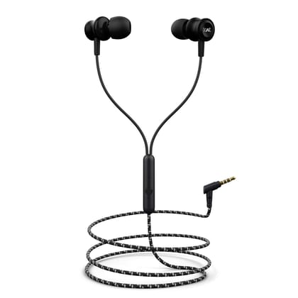 Boat Bassheads 152 in Ear Wired Earphones with Mic(Active Black) Active Black / One Size