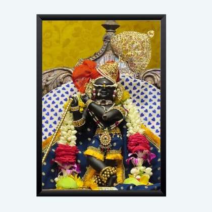NOKKES Radha Raman ji Vrindavan Radha Raman Thakur Ji Photo Frames Religious Photo frame 5X7 Inch Photo Frame_QWW66