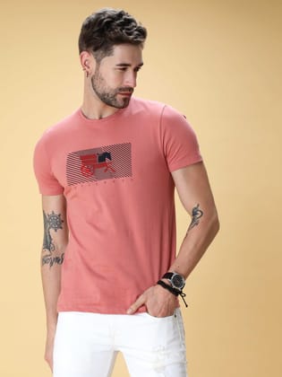 Coral Crew Neck T-Shirt-S