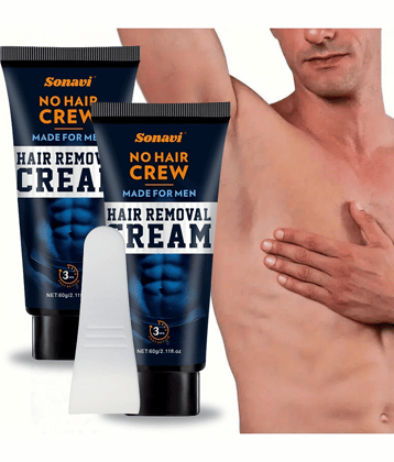 Sonavi Natural Hair Removal Cream for Men 60g ( Pack of 2 )