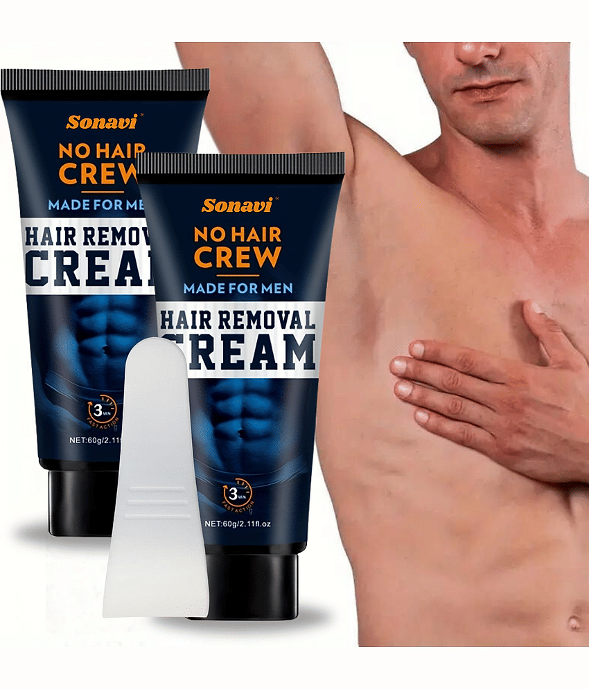 Sonavi Natural Hair Removal Cream for Men 60g ( Pack of 2 )