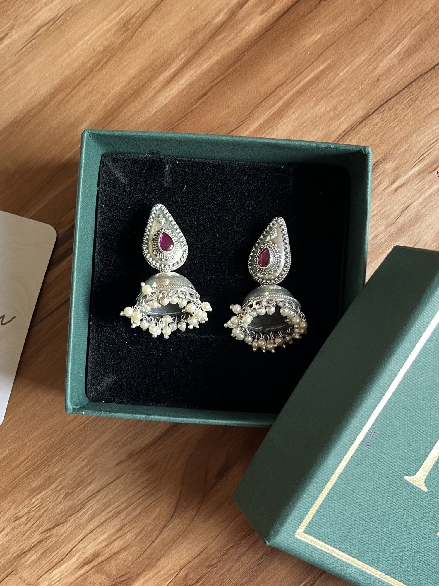 Stardust Serenade jhumki | 925 Pure Silver-925 Pure Silver