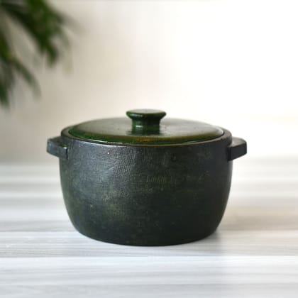 Seasoned Soapstone Cook Pot with Lid-1.5L