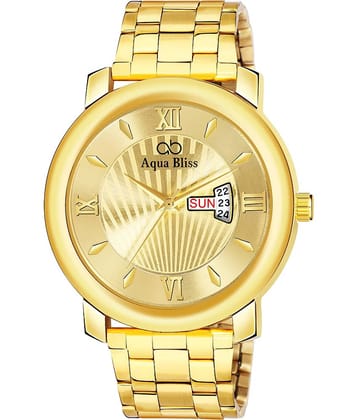 AQUA BLISS - Gold Stainless Steel Analog Men's Watch