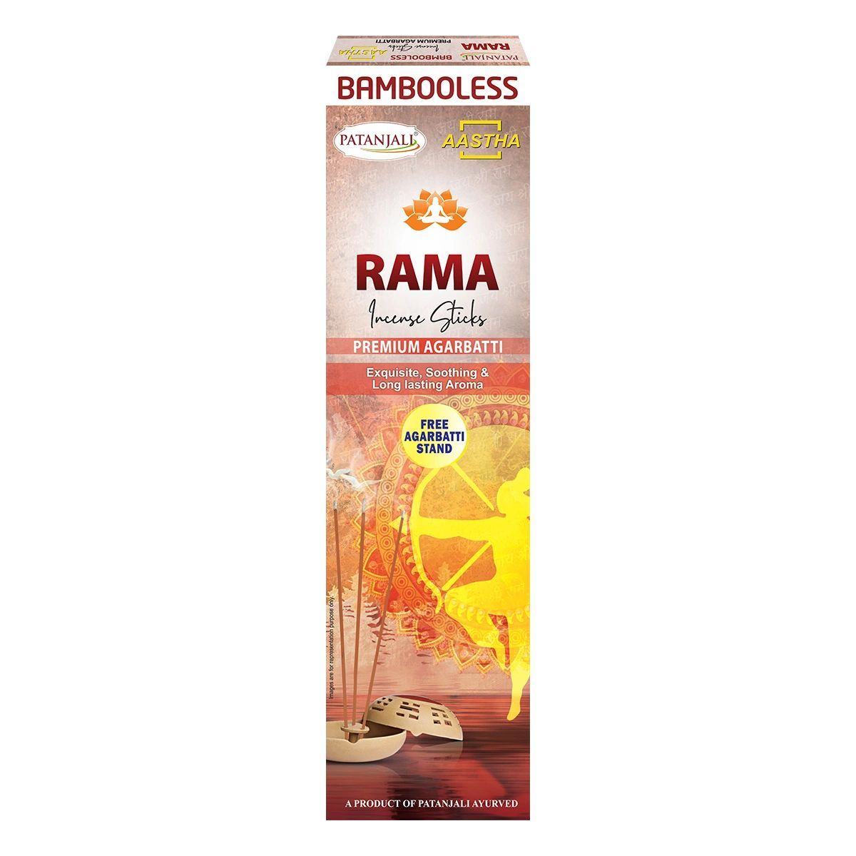AASTHA RAMA AGARBATTI BAMBOOLESS 80GM