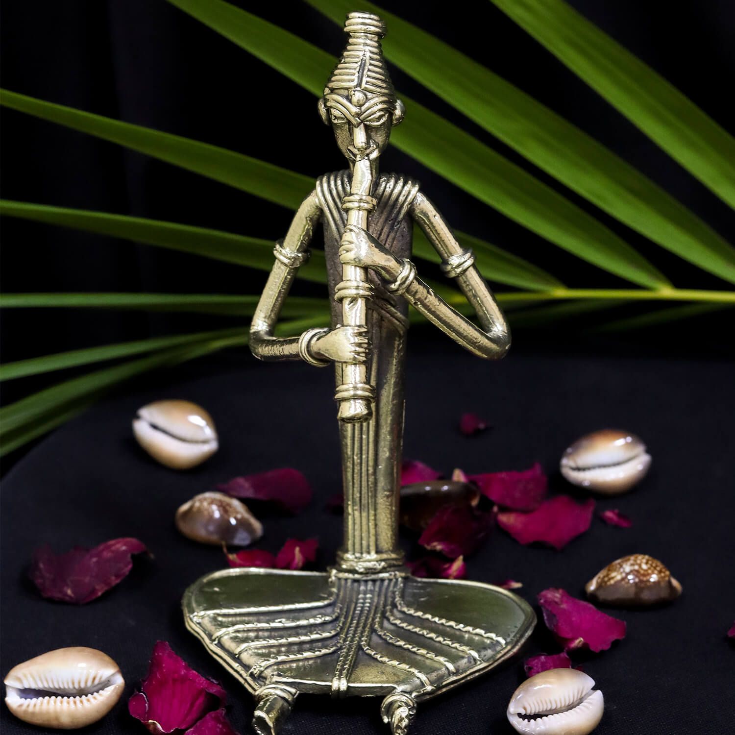 Dhokra Crafted Tribal Musician Figurine