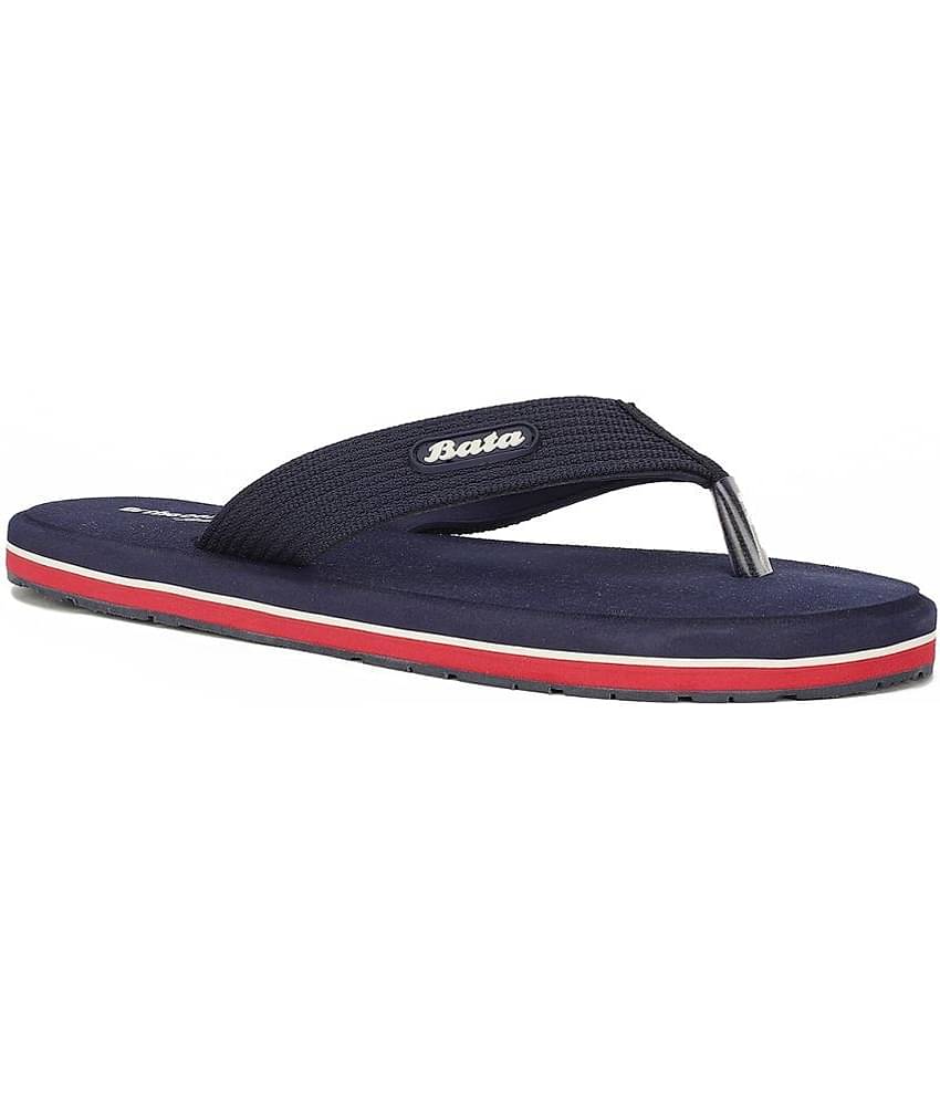 Bata Navy Men's Thong Flip Flop