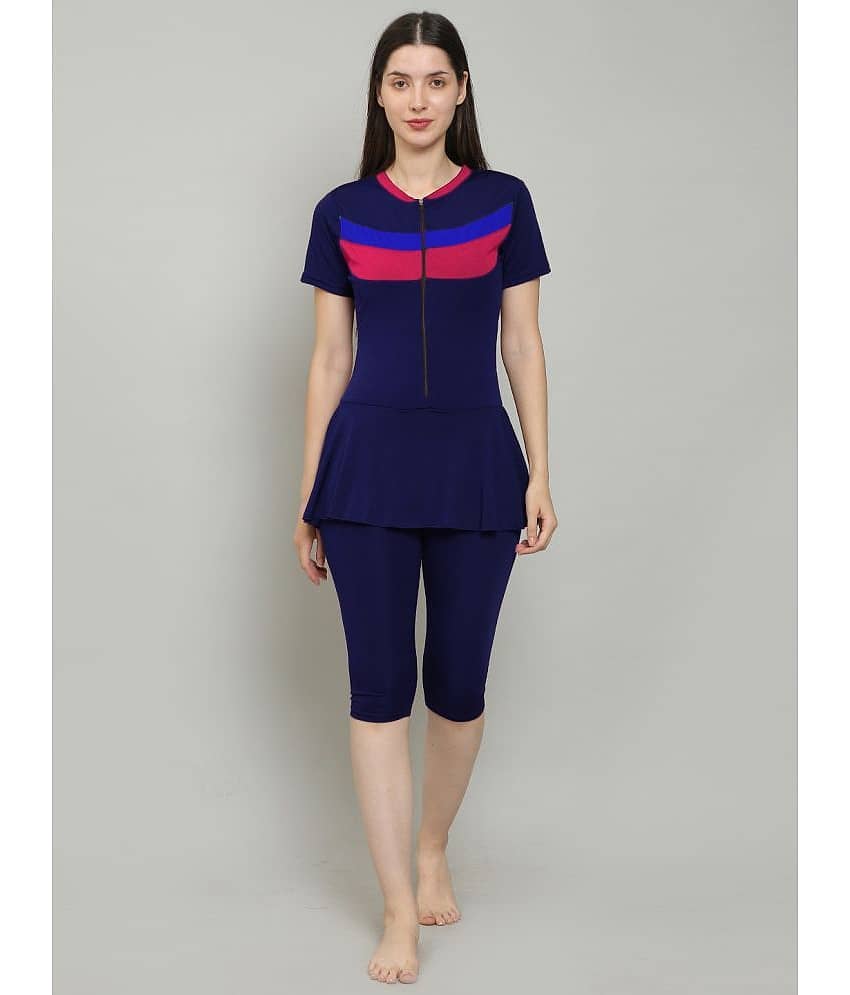 MEGASKA Blue One Piece Swimming Costume