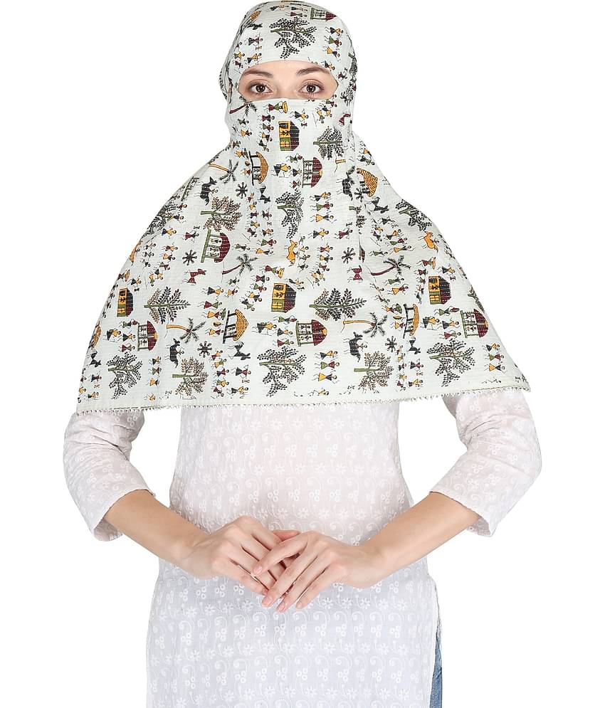 DEEPNYRA - LIVING STYLE Yellow Cotton Women's Scarf ( Pack of 1 )