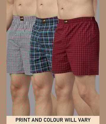 broon Pack of 3 Cotton Blend Boxers For Men's ( Assorted 5 )