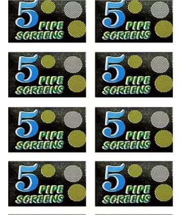 PUFF SMART Smoking Pipe screen jali Set of 8 Silver.