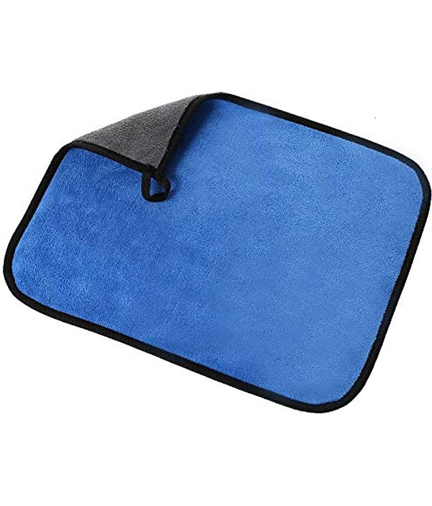 INGENS Microfiber Cloth for Car Cleaning and Detailing, Dual Sided, Extra Thick Plush Microfiber Towel Lint-Free(Pack of 1), Blue 650 GSM, 40cm x 40cm&nbsp;…