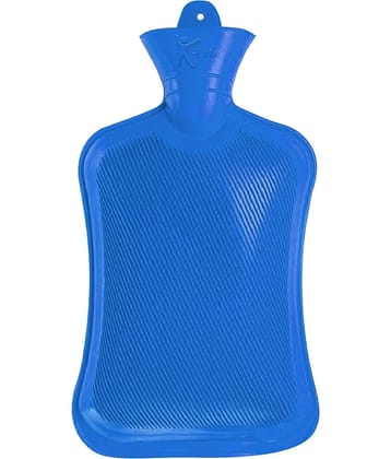 K-life Leak Proof Thick Rubber Heating Pad Pain Relief Non-electrical 2 L Hot Water Bag (Blue)