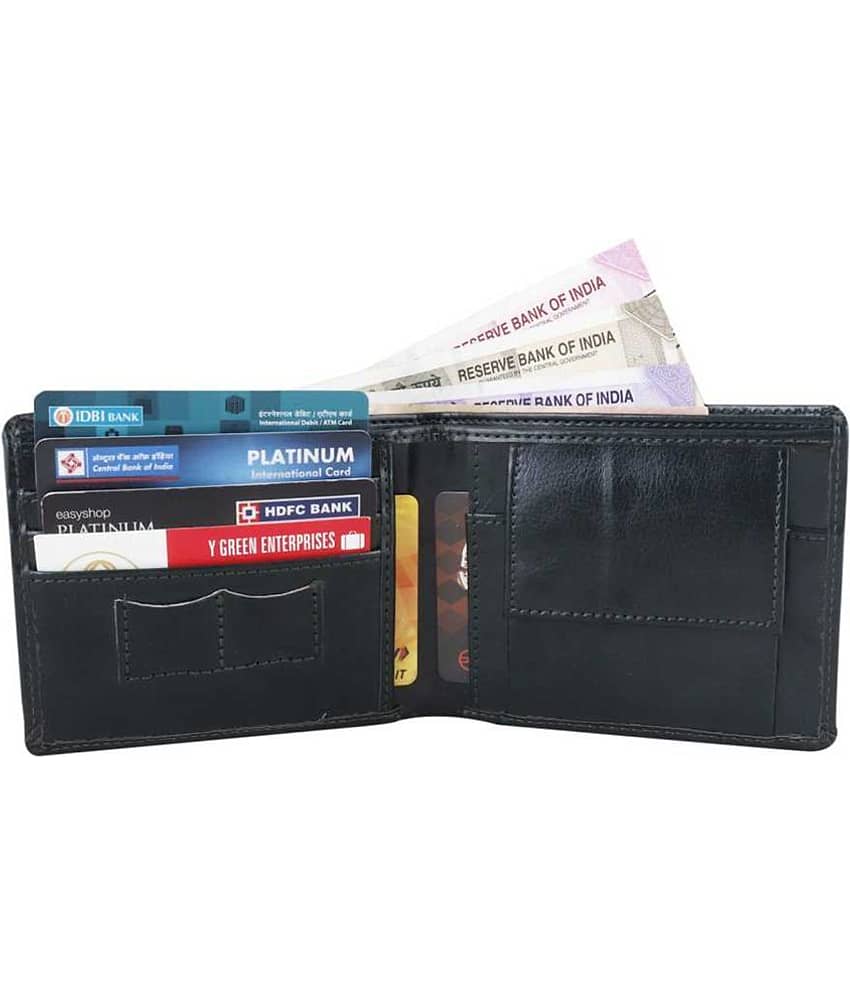 Loopa PU Black Casual Regular Wallet