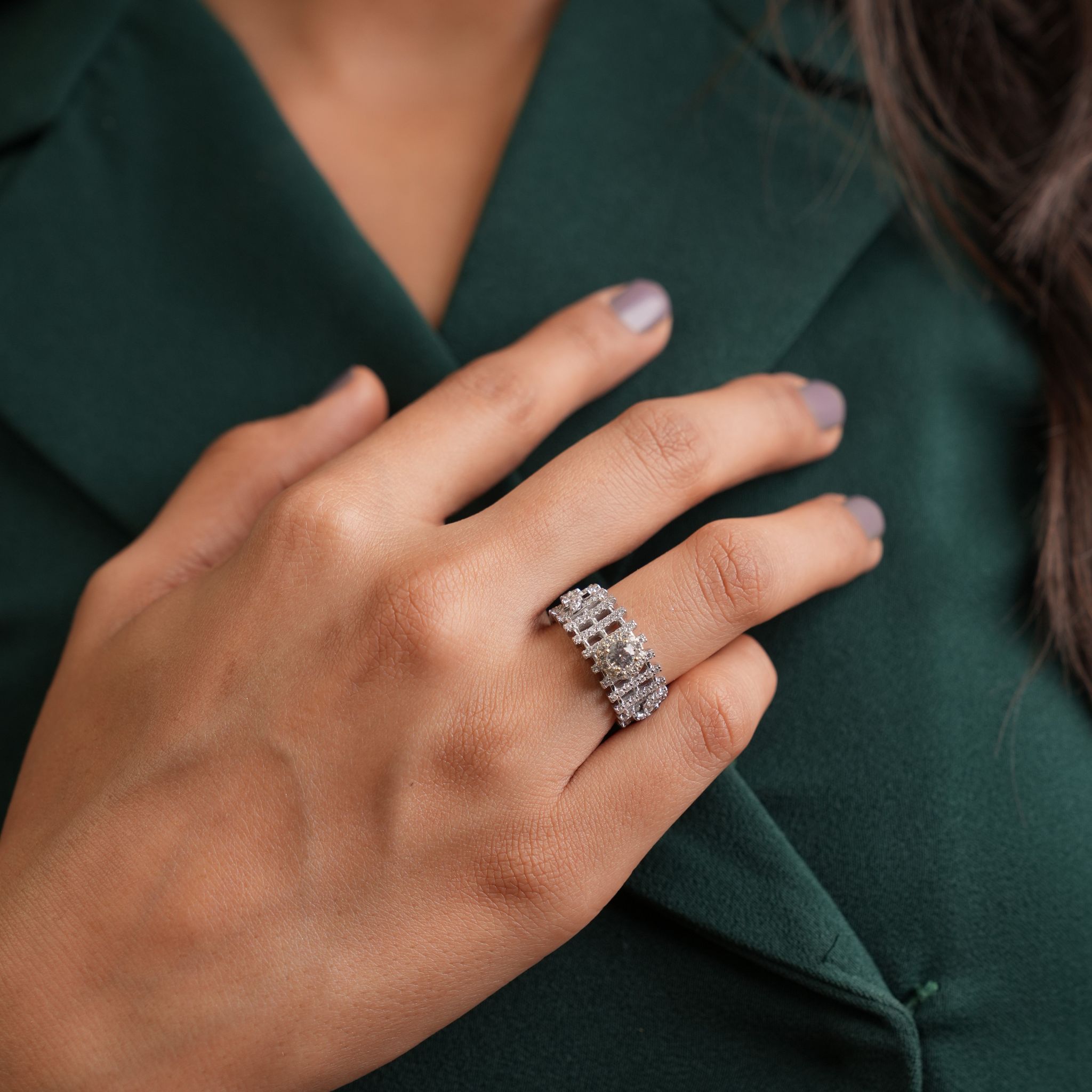 Silver Evolve Ring-Size 13