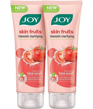 Joy Skin Fruits Blemish Clarifying Tomato Face Wash (Pack of 2 X100ml)