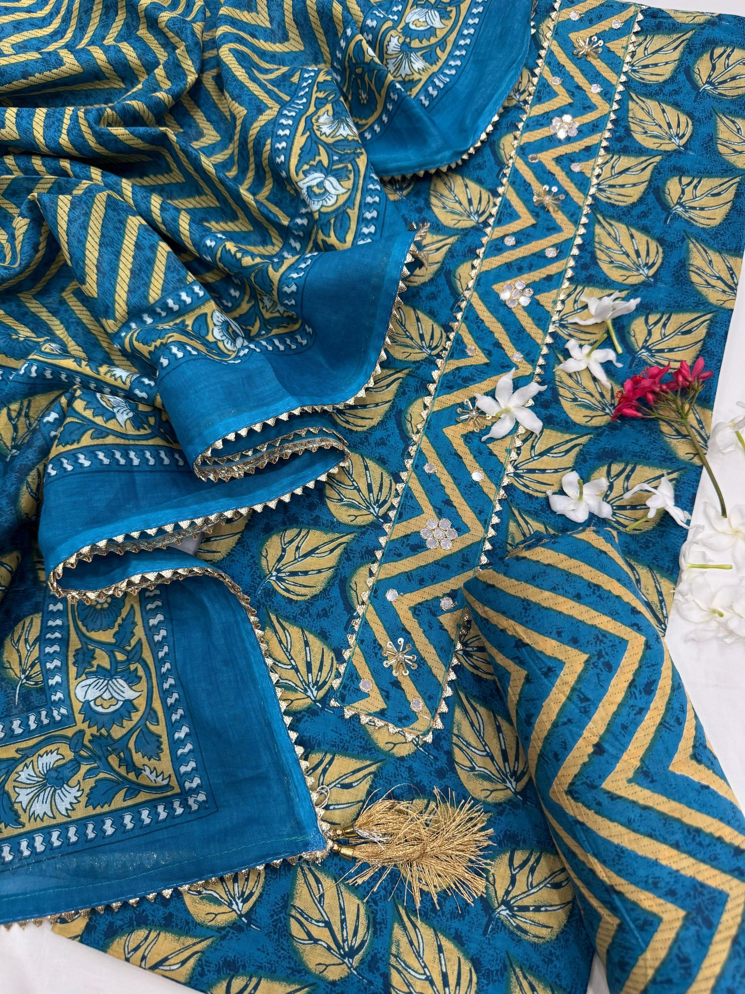 Hand Work Cotton Gota Suit