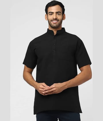 DESHBANDHU DBK - Black Cotton Men's Regular Kurta ( Pack of 1 )