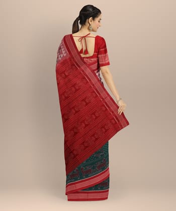 Multicolor  Cotton Handloom Sambalpuri Saree