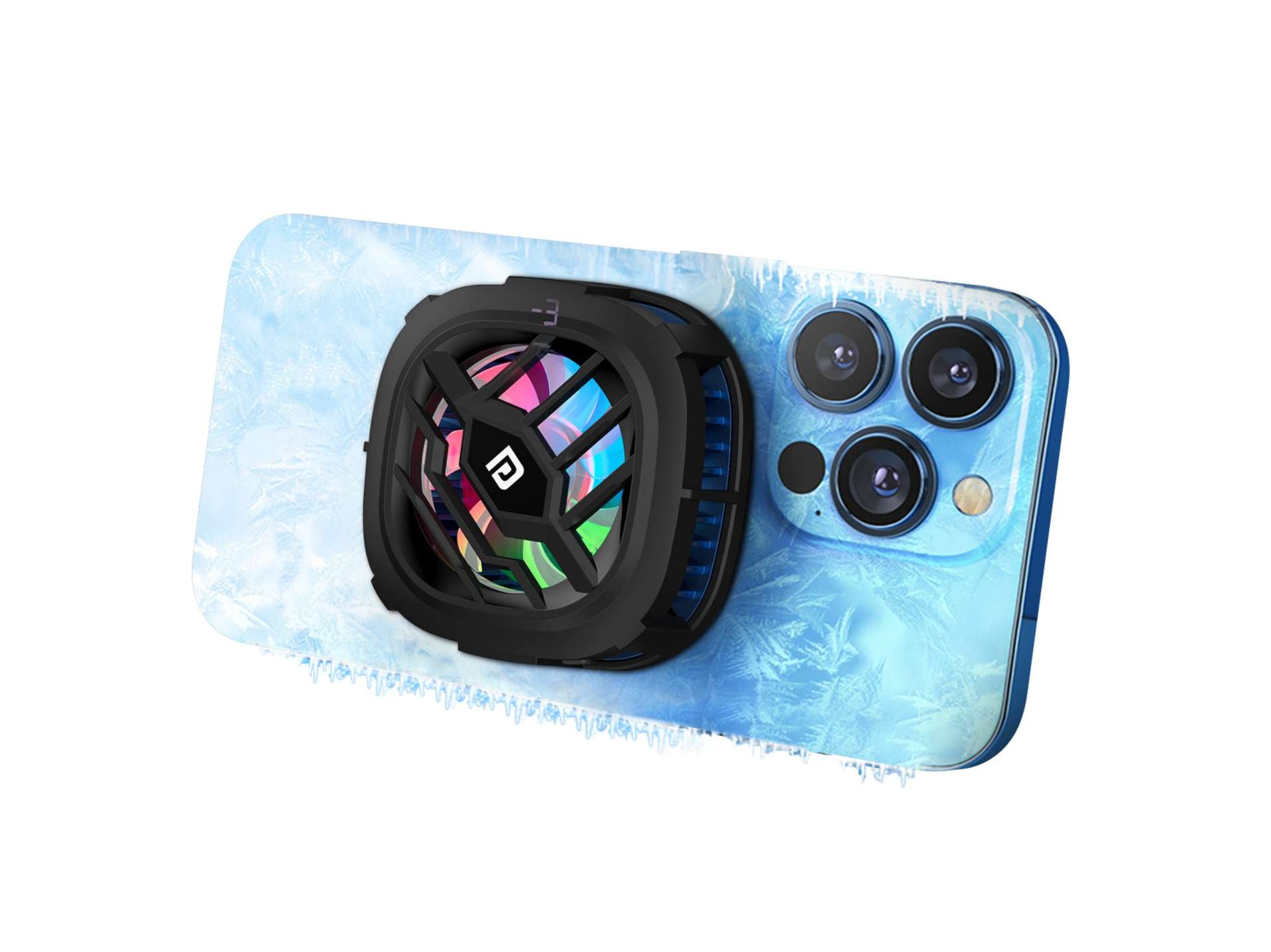 Portronics Cool XG Adhesive Metal Plate, Radiator Cooling Technology, RGB LED Lights, Type C Input