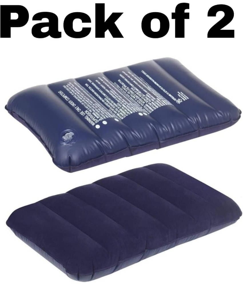 GMPex Comfortable Air inflatable Travel Pillow (Pack of 2) Blue Neck Pillow ( Pack of 2 )
