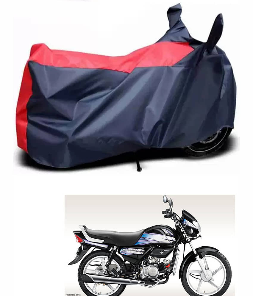 JVG Bike Body Cover for Hero HF Deluxe Eco ( Pack of 1 ) , Red