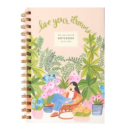 Mindful Reflection Hard-bound Spiral Notebook-Ruled