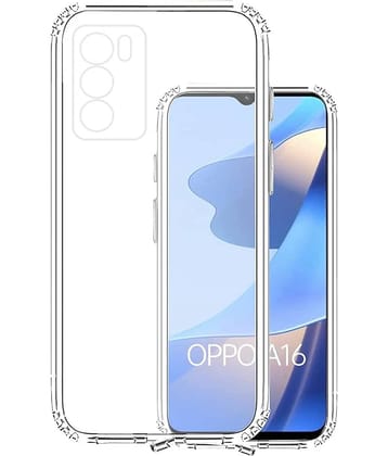 ZAMN - Transparent Silicon Plain Cases Compatible For Oppo A16 ( Pack of 1 )