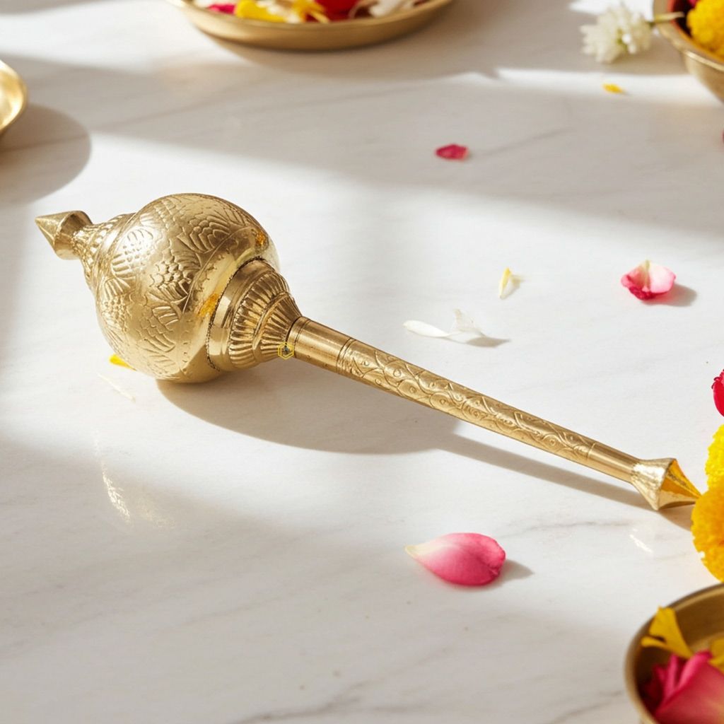Brass Hanuman Mace, Gada No. 7 � Temple Use Hanuman Ji Gada, Length : 27 Inch (ZMAS531 G)