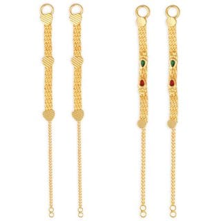 1gram gold Plated Kanchain Ear chain earcuff Ear to Ear Combo for Women & Girls