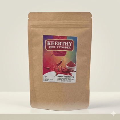Keerthy Food Products Red Chilli Powder | Pure & Spicy Lal Mirch Powder | Finely Ground Cooking Spice for Curries & Seasoning | 100g