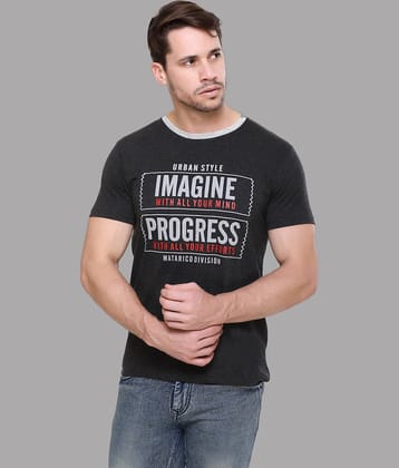 RF RAVES - Grey Cotton Blend Regular Fit Men's T-Shirt ( Pack of 1 )