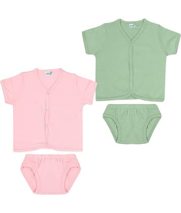 Dongli Pack of 2 Unisex for Baby 100% Cotton ( Multi )
