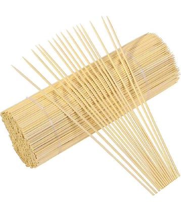 PRANSUNITA Hardest Balcoa Skewers/Kabab/Burger/Barbecue Sticks, 12 inch , Beige - Pack of 100