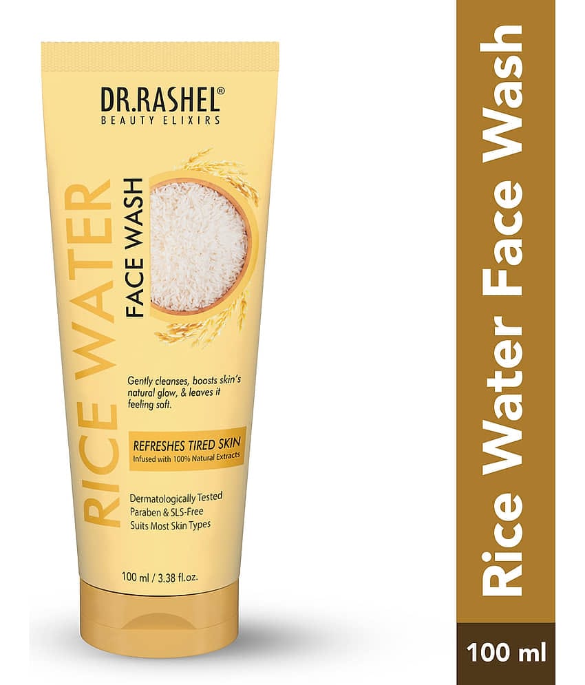 DR.RASHEL 100% Natural Extracts Rice Water Face Wash (100 ml, Pack of 1)