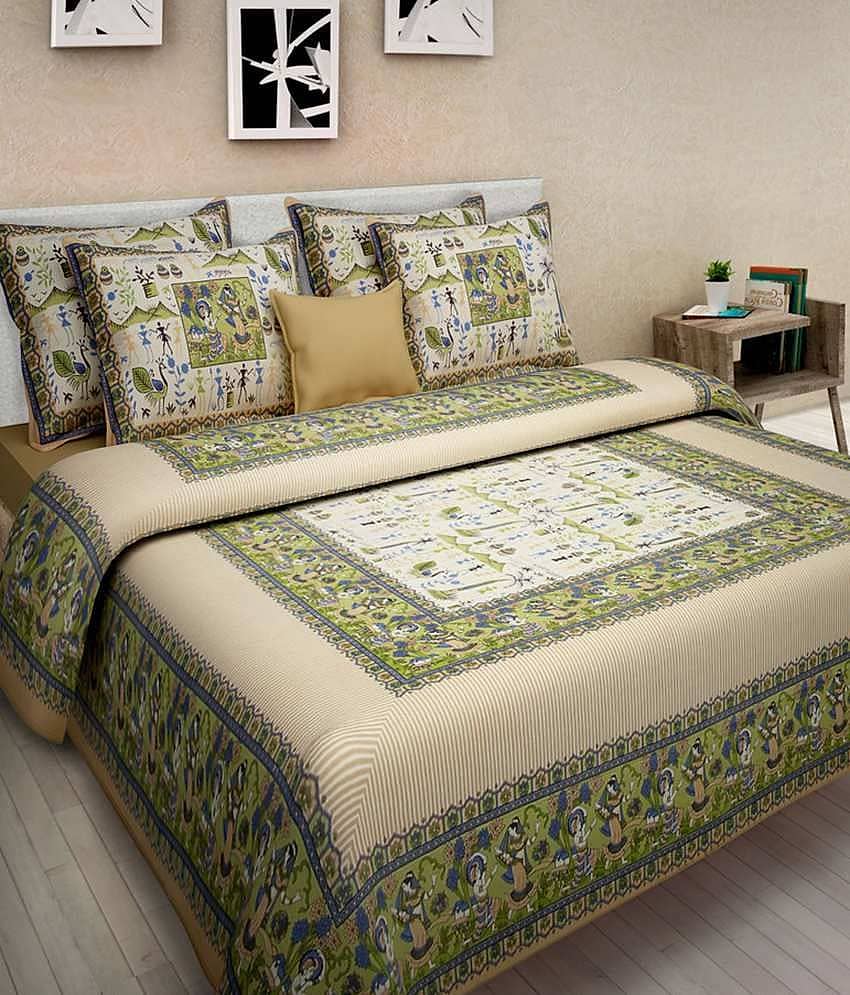 Uniqchoice Cotton King Bedsheet ( Multi )