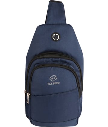 Nice Purse Blue Solid Messenger Bag