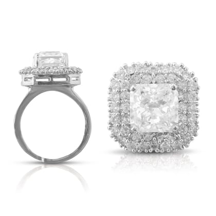 Sage - Octagon CZ Ring-US 5