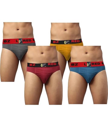 VEE SAA Pack of 4 Cotton Briefs For Men's ( Multicolor )