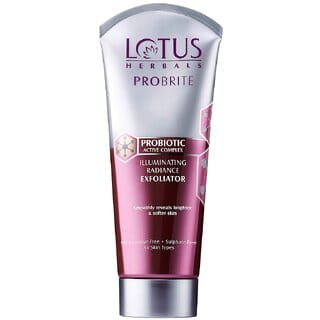 Lotus Herbals Probrite Illuminating Radiance Exfoliator  Softens Skin  Preservative Free  Sulphate Free  100g