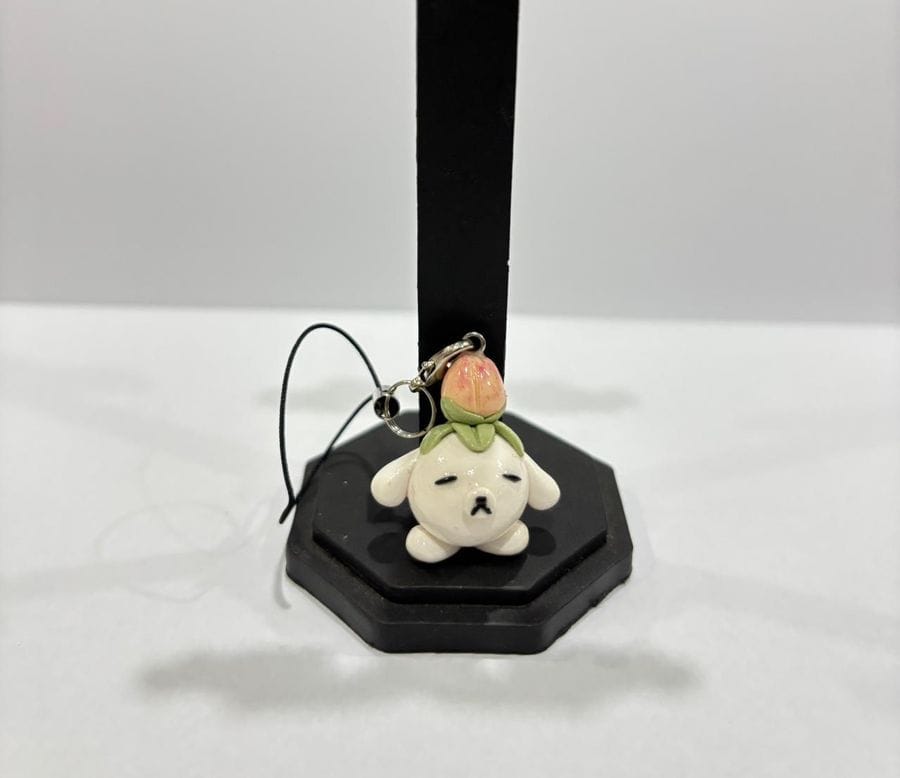 PEACH BEAR CHARM