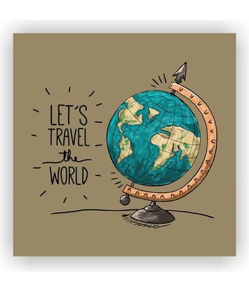 Photojaanic Fridge Magnet for travel lover Rubberized Square Fridge Magnets Fridge Magnet - Pack of 1