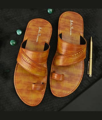 John Karsun - Beige Men's Leather Slipper