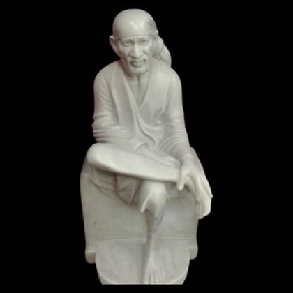 Off White Plain Marble Sai Baba Statue, For Worship Off White Plain Marble Sai Baba Statue, For Worship