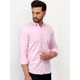 Baleshwar Men Pink Solid Formal Shirt (Pack of 1 )